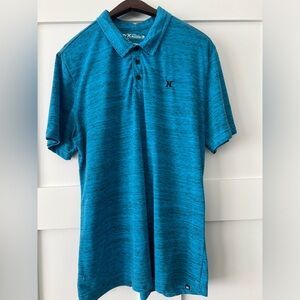 Bright blue Hurley polo shirt men’s XL
